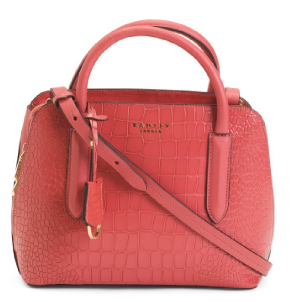 Radley London NWT Leather Croc Embossed Satchel